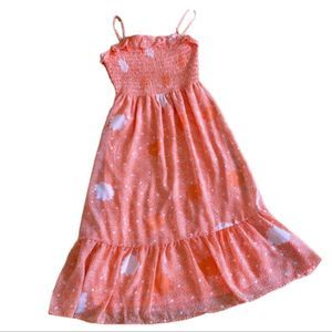 JESSICA SIMPSON Orange Ruffle Maxi Dress Size S